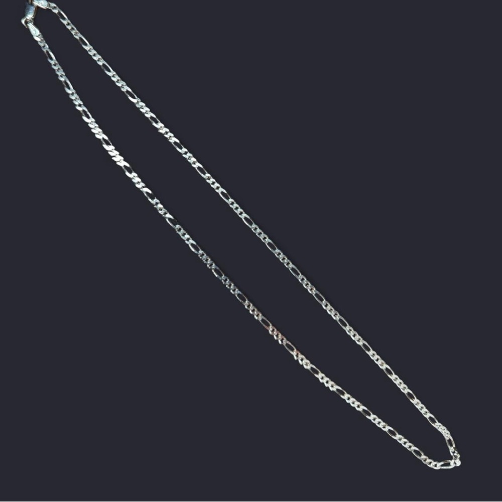 Solid .925 Silver Figaro Chain - image 2